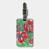 赤い花ファンタジー ラゲッジタグ (正面縦)