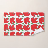 赤い花フローラ バスタオルセット (ハンドタオル)