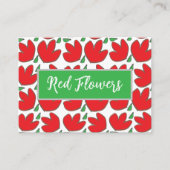 赤い花フローラ 名刺 (正面)