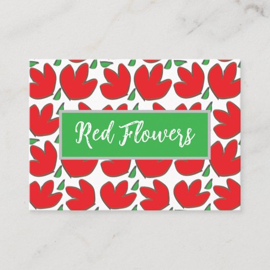 赤い花フローラ 名刺 (正面)