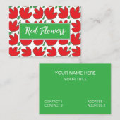赤い花フローラ 名刺 (正面/裏面)