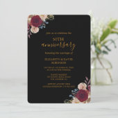 赤い花ブラック50周年結婚の 招待状 (スタンド正面)