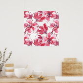 赤い花ポスター ポスター (キッチン)