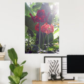 赤い花ポスター ポスター (ホームオフィス)