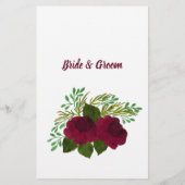 赤い花マイメモリブライダルシャワーゲームカード チラシ (裏面)