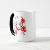 赤い花マグカップ モーフィングマグカップ (正面左)