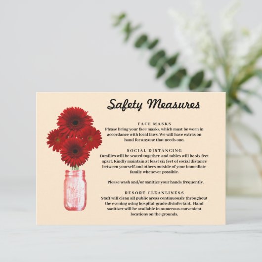 赤い花メイスンジャー安全対策 エンクロージャーカード (スタンド正面)