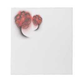 赤い花向き ノートパッド