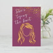 赤い花嫁になる少女の独身最後のパーティー招待状 招待状 (スタンド正面)