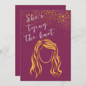 赤い花嫁になる少女の独身最後のパーティー招待状 招待状 (正面/裏面)