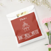 赤い花嫁の最後の週末 ワイングラス落書き フェイバーバッグ (封をした状態)