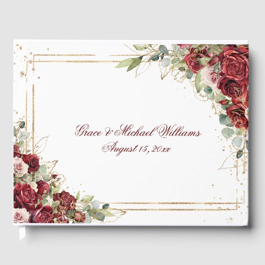 赤い花嫁の赤いローズウェディングレセプション ゲストブック (正面)