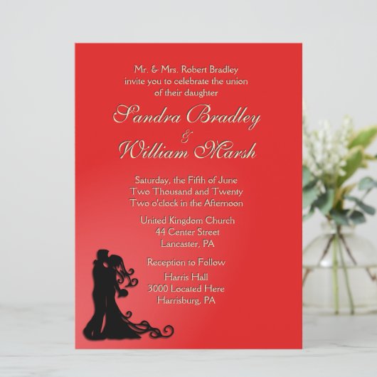 赤い花嫁 招待状 (スタンド正面)