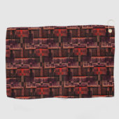 赤い花崗岩の大理石のデジタルマウント ゴルフタオル (横)