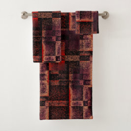 赤い花崗岩の大理石のデジタルマウント バスタオルセット