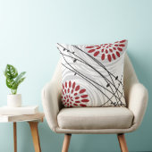 赤い花柄のレトロの装飾用クッション クッション (椅子)