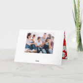 赤い花柄モダンバレンタインデー シーズンカード (裏面)