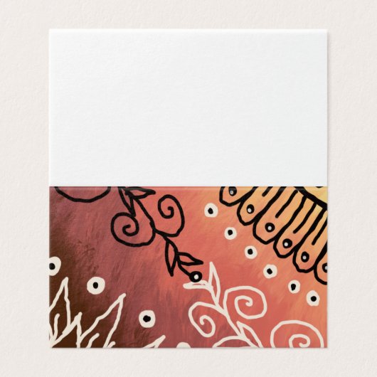 赤い花柄 (外部フラット)