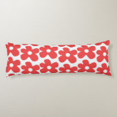 赤い花柄 ボディピロー (裏面)