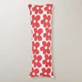 赤い花柄 ボディピロー (正面縦)