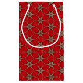 赤い花模様の小さいギフトバッグのように スモールペーパーバッグ (裏面)