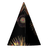 赤い花火ハッピーニューイヤー2025パーティー帽子 パーティーハット (裏面)