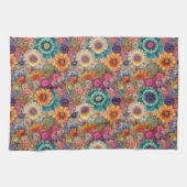 赤い花火付きキッチンタオル キッチンタオル (横)