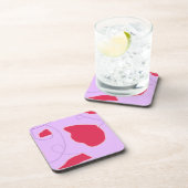 赤い花畑デザイン懸命プラスチックコースター コースター (右側)