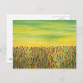 赤い花畑 ポストカード (正面/裏面)