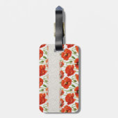 赤い花盛りのケシ ラゲッジタグ (裏面縦)