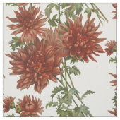 赤い花花模様 ファブリック (見本)