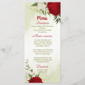 赤い花葉は結婚緑 メニュー (正面)