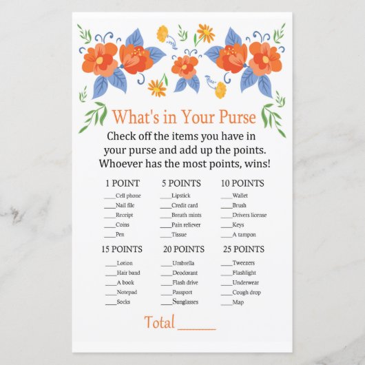 赤い花財布ゲームの中身 (正面)