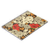 赤い花輝き:シームレスな輝き ノートブック (左側)