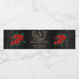 赤い花食べ-，飲み物と結婚したべ ペットボトルラベル