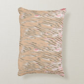 赤い花鮮やか柄ソフト アクセントクッション (裏面(縦))