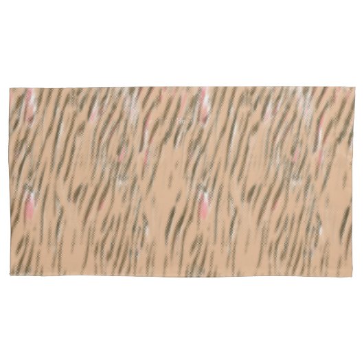 赤い花鮮やか柄ソフト 枕カバー (正面左)