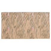 赤い花鮮やか柄ソフト 枕カバー (正面右)