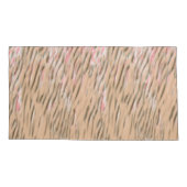 赤い花鮮やか柄ソフト 枕カバー (裏面-左)