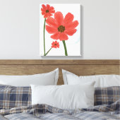 赤い花3色 キャンバスプリント (インサイチュ (寝室))