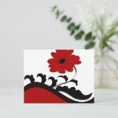 赤い花 – はがき (スタンド正面)