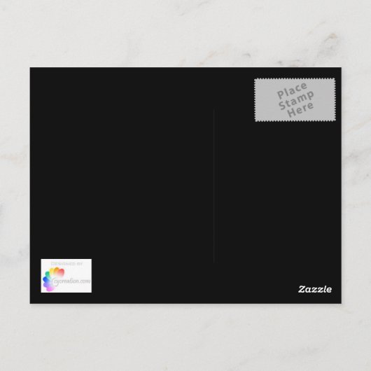 赤い花 – はがき (裏面)