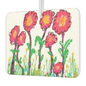 赤い花 カーエアーフレッシュナー (左)