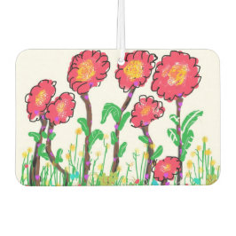 赤い花 カーエアーフレッシュナー