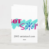 赤い花 カード (裏面)