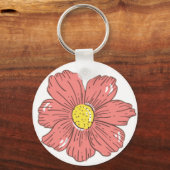 赤い花 キーホルダー (裏面)