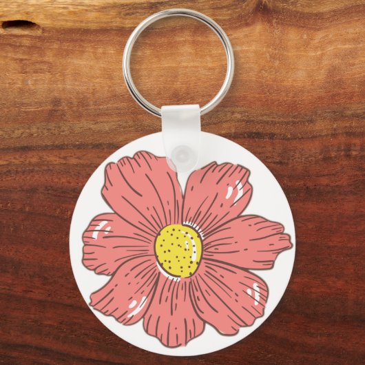 赤い花 キーホルダー (裏面)