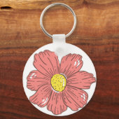 赤い花 キーホルダー (正面)