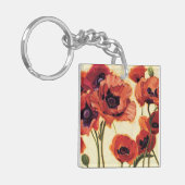 赤い花 キーホルダー (正面左)