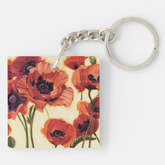 赤い花 キーホルダー (裏面)